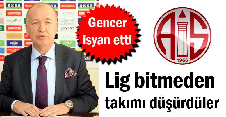 Lig bitmeden takımı düşürdüler