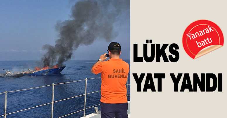Lüks yat yandı
