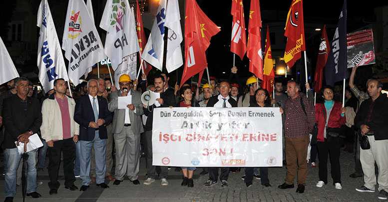 Maden kazası protesto edildi