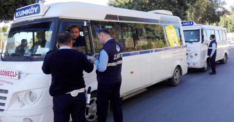 Manavgat'ta trafik kontrolü