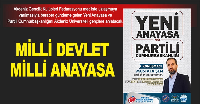 MİLLİ DEVLET MİLLİ ANAYASA