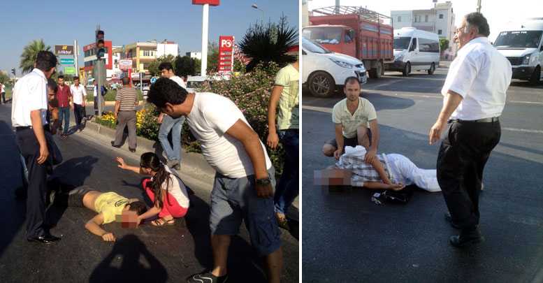 Motosiklet yayaya çarptı: 1 ölü,2 yaralı