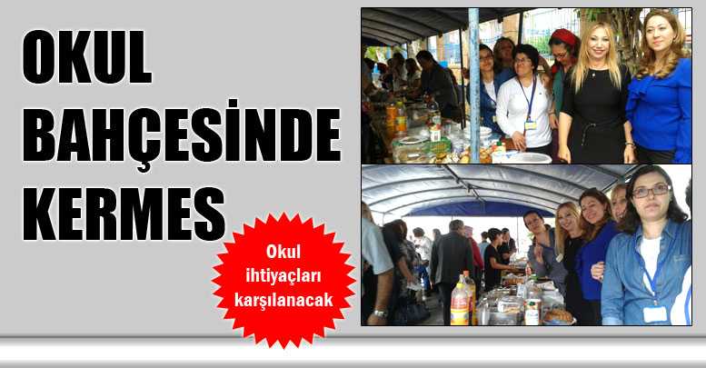 Okul bahçesinde kermes