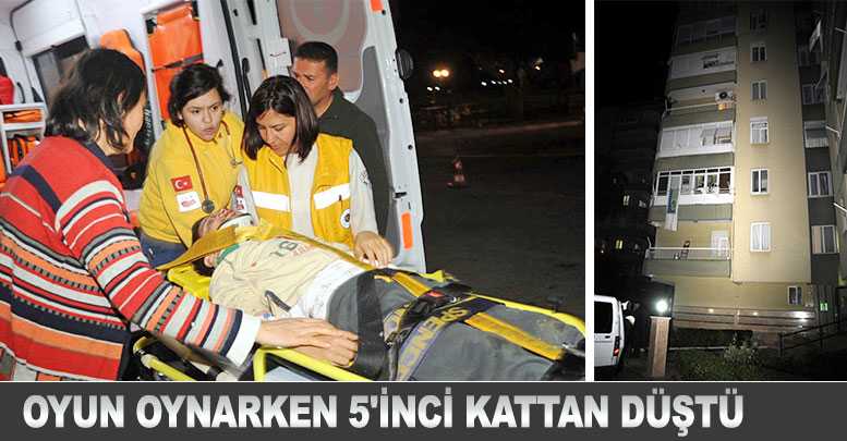 Oyun oynarken 5'inci kattan düştü