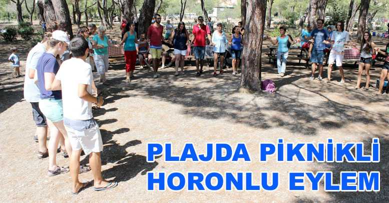 Plajda piknikli horonlu eylem