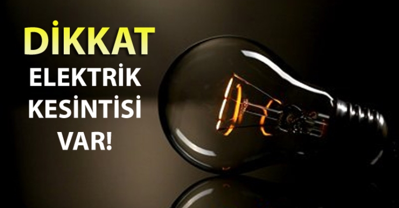 Planlı elektrik kesintisi uyarısı