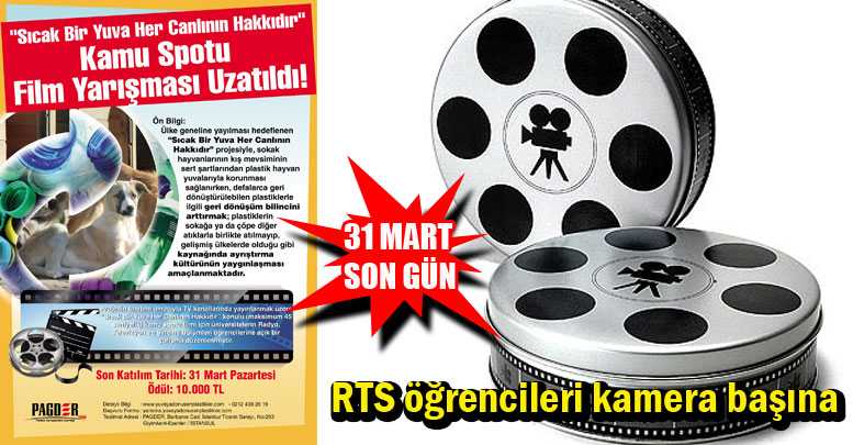 RTS öğrencileri kamera başına