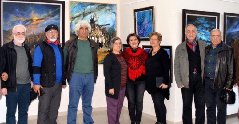 Savaş ve dramı tuvale aktardı