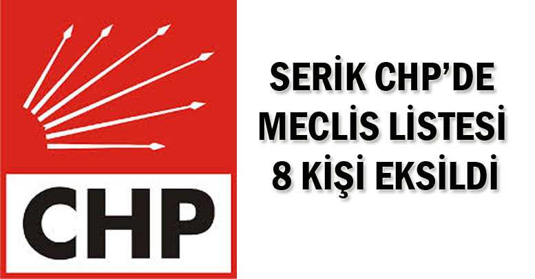Serik CHP’de meclis listesi 8 kişi eksildi