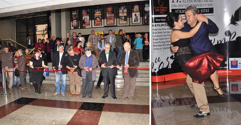 Şiir sergileri tango gösterisiyle açıldı