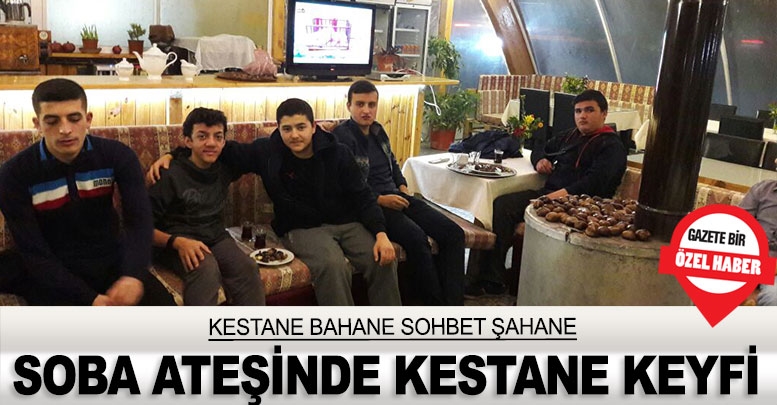 Soba ateşinde kestane keyfi