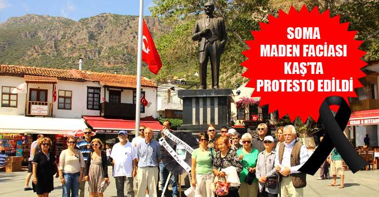 Soma maden faciası Kaş’ta protesto edildi