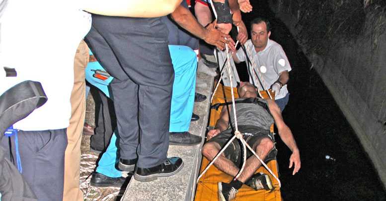 Spor yaparken kanala düştü