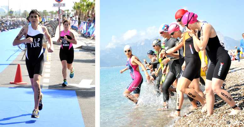 Triatlon yarışması başladı