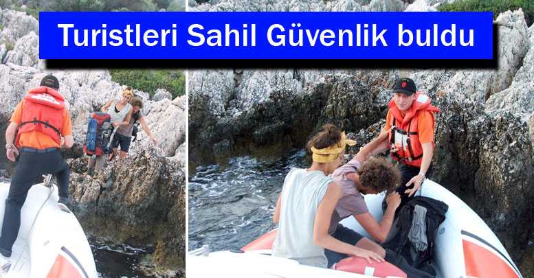 Turistleri Sahil Güvenlik buldu
