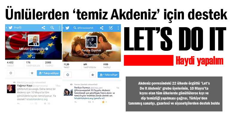 Ünlülerden temiz Akdeniz için destek