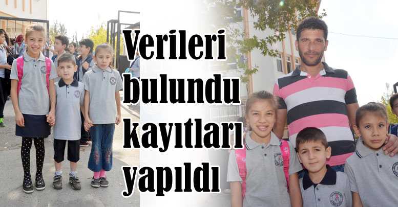 Verileri bulundu kayıtları yapıldı