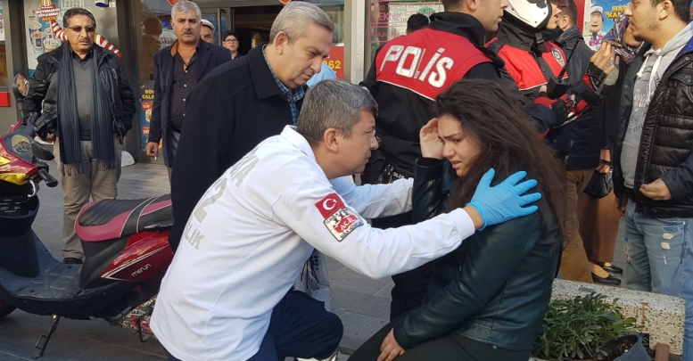 Yaya geçidinde hastanelik oldu