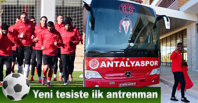 Yeni tesiste ilk antrenman