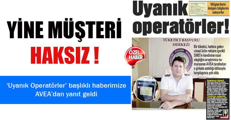 YİNE MÜŞTERİ HAKSIZ !