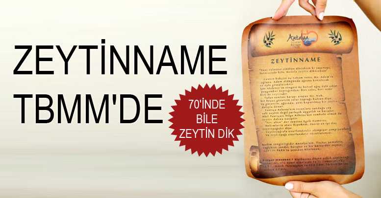 ZEYTİNNAME TBMM'DE